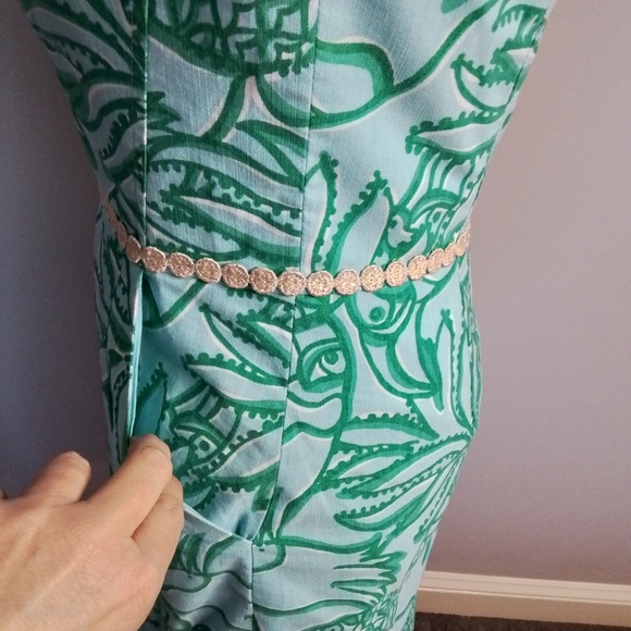 Rare Lilly Pulitzer Originals Bloomy Dress Shorely Blue Toucan Tango Print - 4 - Picture 7 of 14
